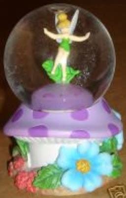 Disney Snowglobes Collectors Guide Tinker Bell Mushroom Snowglobe