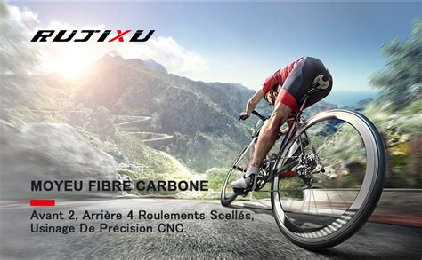 Rujixu Paire Roues Vélo Route 700c Roue Vélo Course Jantes Double Paroi
