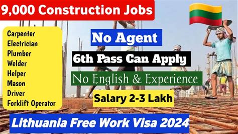 Lithuania Free Work Visa 2024 9000 Construction Jobs In Lithuania