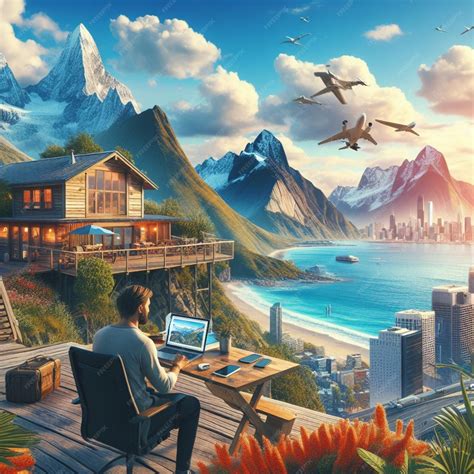 Premium Photo | Digital Nomad Life Showcase the digital nomad lifestyle