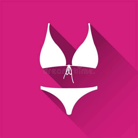 Simple Female Swimsuit Icon Bikini Symbol Stock Vector Illustration Of Black Panties