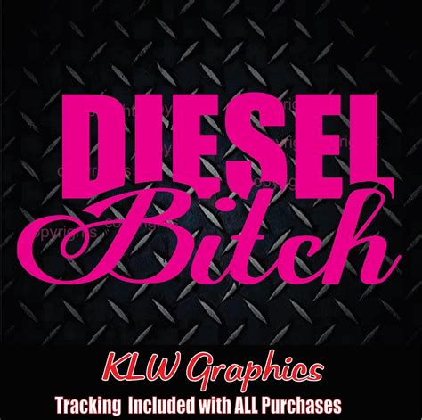 Diesel Btch Vinyl Decal Sticker Girly Funny Car Truck Window Euro 2500