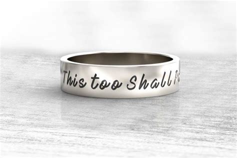 This Too Shall Pass Ring Gam Zeh Ya Avor Ring Motivational Ring Inspirational Message Ring