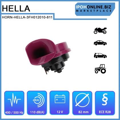 Hella Fh Style Range Ruby Twin Tone Horn Set