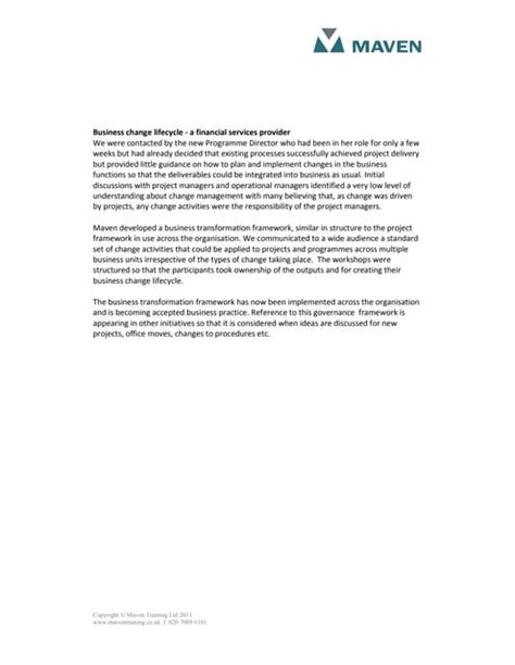 Copy Of Business Change Lifecycle Pdf