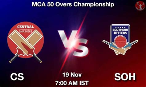 Cs Vs Soh Dream Team Prediction Fantasy Cricket Tips Nov