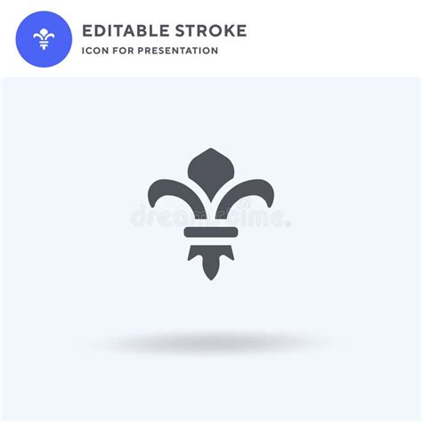 Fleur De Lis Icon Vector Filled Flat Sign Solid Pictogram Isolated On