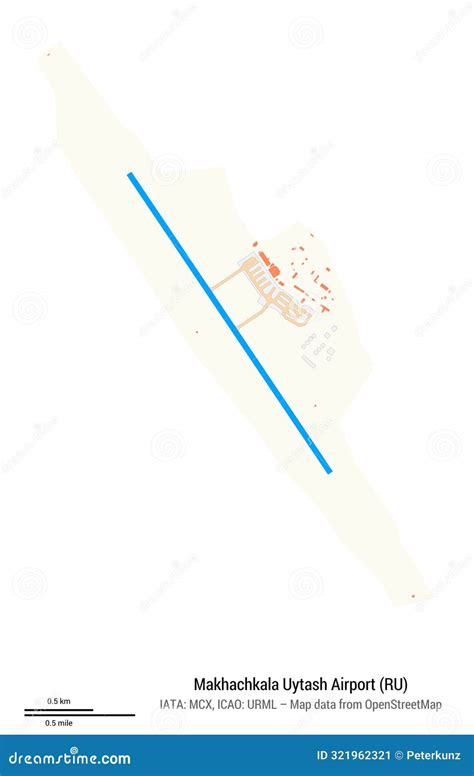 map  makhachkala uytash airport iata code mcx stock image image  landing airfield