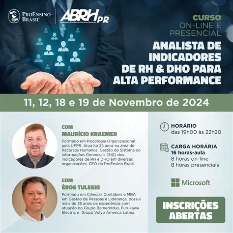 Curso De Analista Em Rh - CURSO - ANALISTA DE INDICADORES DE RH & DHO PARA ALTA PERFORMANCE ...
