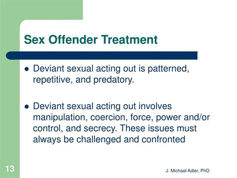 PPT Introduction To Sex Offender Treatment J Michael Adler PhD Sex Offender Treatment Board