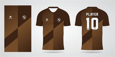 Brown Sports Jersey Template For Soccer Uniform Shirt Design