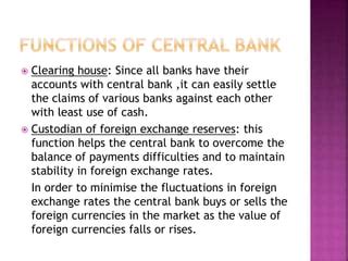 Gfgc Chikkabasur Meaning And Functions Of Central Bank Ppt