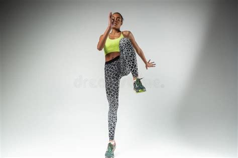 Busy Brunette Woman Doing Exercises For Health Stock Image Image Of Healthy Healthcare