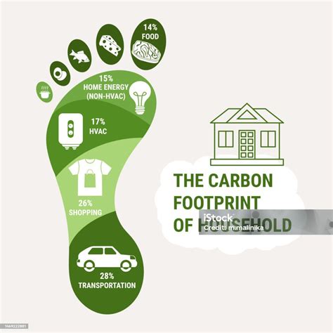 Infographic Of Carbon Footprint Of Average Household In Wealthy