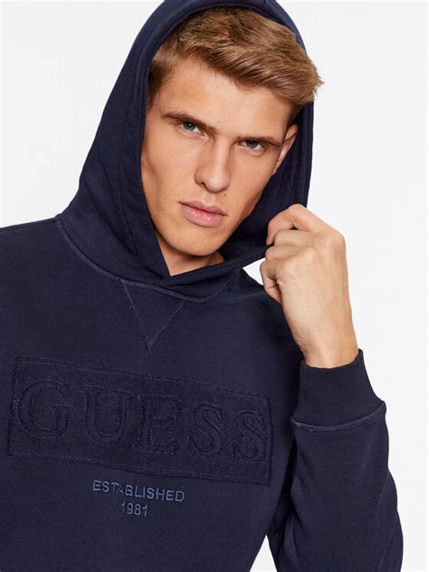 Guess Sweatshirt M3BQ36 K9Z21 Bleu Marine Regular Fit Modivo Fr