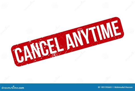 Cancel Anytime Rubber Stamp Red Cancel Anytime Rubber Grunge Stamp