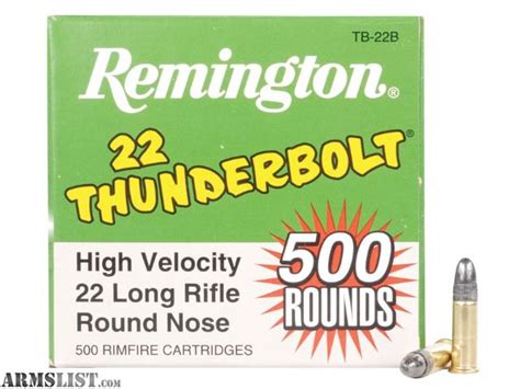 Armslist For Sale Remington Thunderbolt Ammunition 22 Long Rifle 500 Rds