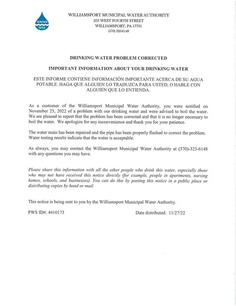 Williamsport Municipal Water Authority | Williamsport PA