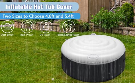 Amazon Ft Inflatable Hot Tub Cover Round Hot Tub Lid With Handle Storage Bag Energy