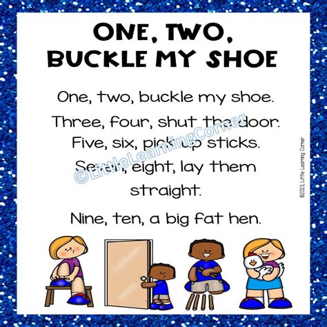 One Two Buckle My Shoe | Nursery Rhyme Resources - Little Learning Corner