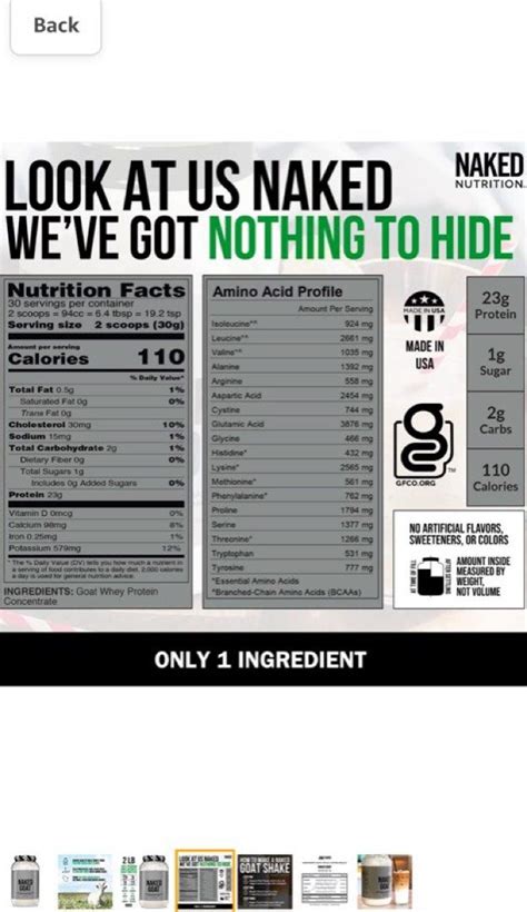 Naked Goat Protein Health Nutrition Health Supplements Sports Fitness Nutrition On Carousell