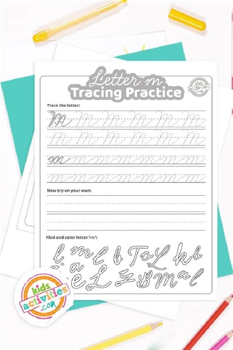 Cursive M Worksheets- Free Printable Cursive Practice Sheets For Letter ...