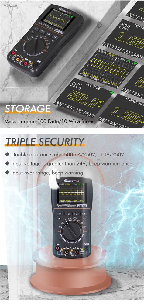 Mustool Mt Hd Intelligent Graphical Digital Oscilloscope Multimeter