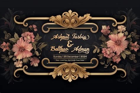 Premium Psd Wedding Card Designluxury Wedding Card Designwedding