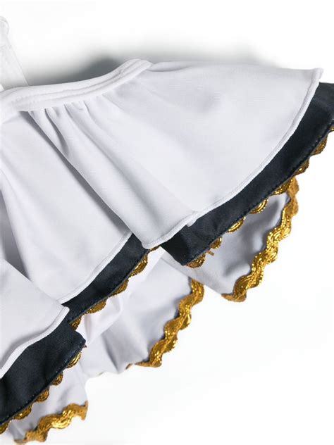 Monnalisa Bikini Con Ribetes En Contraste Y Volante Farfetch