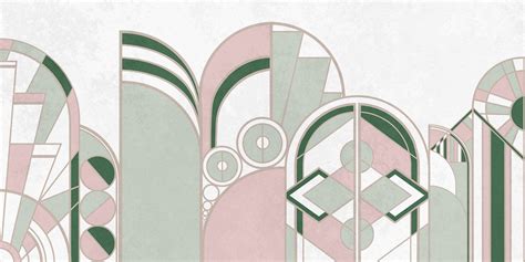 Green Art Deco Arches Wallpaper Mural In 2023 Green Art Deco Art Deco Arch Geometric