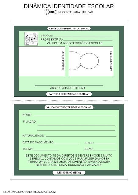 Imagens De Identidade Para Imprimir - Identidade Para Imprimir
