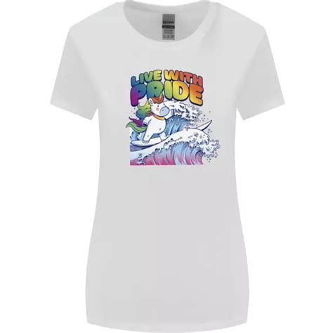 LIVE AVEC PRIDE Licorne Gay Conscience Lgbt Femmes Plus Large Coupe T Shirt EUR 13 44 PicClick FR
