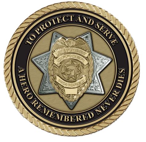 Law Enforcement Bronze Medallion – Military Medallions – Etched Brass ...