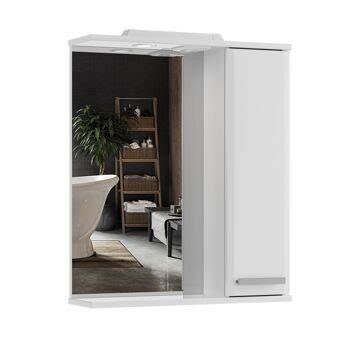 Купить Зеркальный шкаф для ванной комнаты подвесной SanStar Аура 70 белый