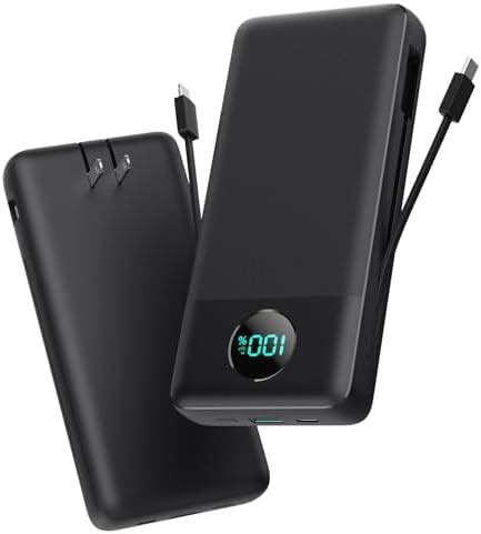 Amazon VRURC Portable Charger 20000mAh Built In Cable Fast