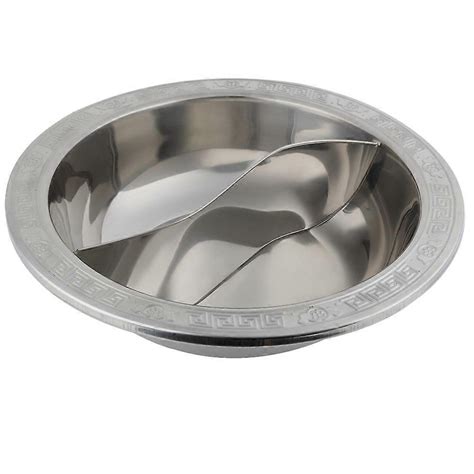 Extra Thick Divided Stainless Steel Hot Pot For Induction Cooker Cooking Pot Chinese Fondue