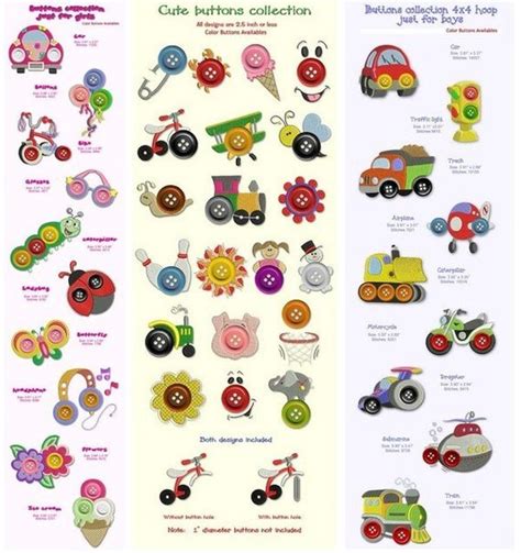 Аппликации для детей из пуговиц / Детское творчество в детском саду ...