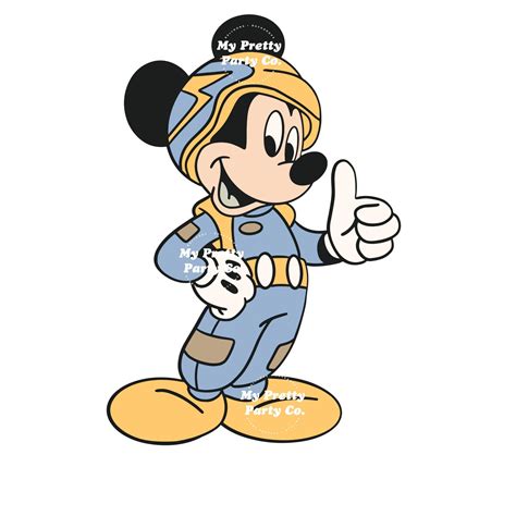 Mickey Blue Roadster Racer PNG, Racing Party Mickey Digital Download