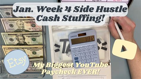 January Week 4 Side Hustle Cash Envelope Stuffing BIGGEST YouTube