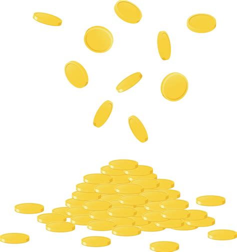 cartoon golden coins stacks. lots money, finance business profits and ...