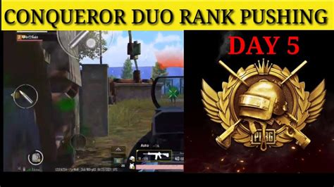 🔥day 5 To Conqueror Duo Rank Pushing Gameplay Pubg Mobile Season 17