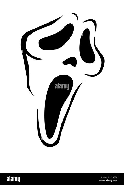 Scream Mask For Halloween Illutrator Stock Vector Image And Art Alamy