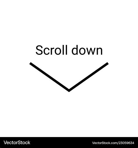 Scroll down icon scrolling symbol for web design Vector Image