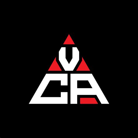 VCA triangle letter logo design with triangle shape. VCA triangle logo