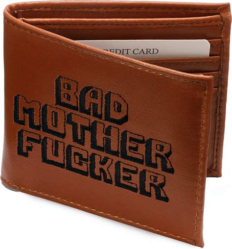 Bad Mother Fucker Wallet Embroidered Synthetic Pu Leather Mens