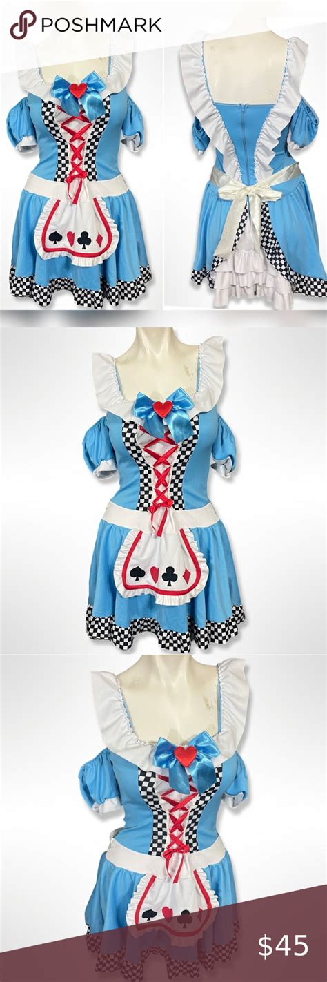 Hot Topic Miss Wonderland Alice In Wonderland Costume Mini Dress S