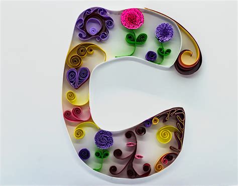 Quilled Letter C Etsy