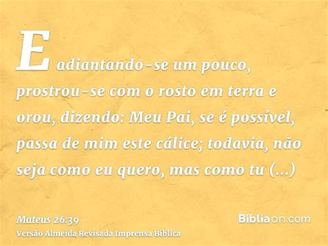 Afasta De Mim Esse Cálice - Mateus 26:39 (Pai, afasta de mim esse cálice) - Bíblia