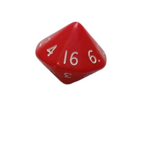 D16 Opaque Red 16 Sided Dice Snm Stuff