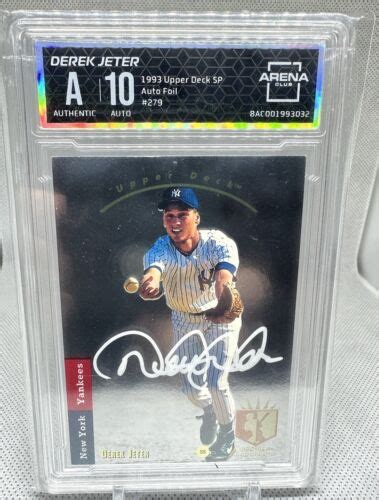 Upper Deck Sp Derek Jeter Rc Rookie Foil Auto Authentic Grade